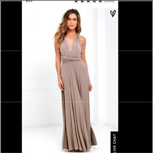 NWT Lulus taupe convertible bridesmaid dress